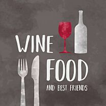 Serviette Wine/Food