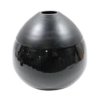 Metall Vase Alu/Black
