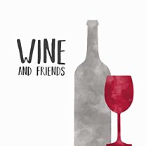 Serviette Wine and Friends