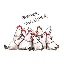 Osterserviette Hühner/Better Together