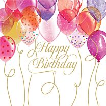 Serviette Happy Birthday/Luftballon