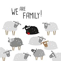 Osterserviette We are Family/Schafe