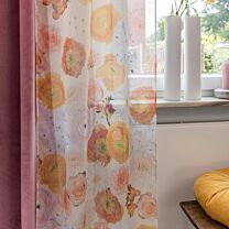 Stoff Vorhang Blumendruck