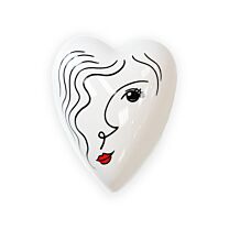 Keramik Herz Gesicht
