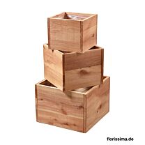 Holz Pflanzkiste Woody/Quadrat