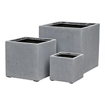 Polystone Übertopf Cubo/Zement