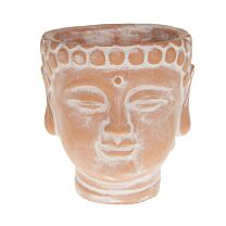 Keramik Übertopf Buddhakopf/Pflanzkopf