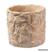 Keramik Übertopf Zement/Ginkgo