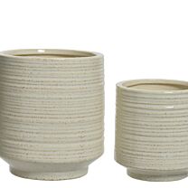 Keramik Übertopf Stripe