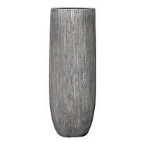 Polystone Vase Grey/Wood