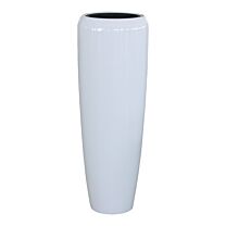 Polystone Vase White/Lack
