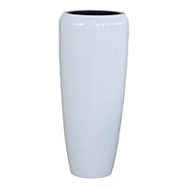 Polystone Vase White/Lack