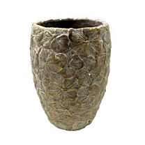 Keramik Vase Goldblüte/Antik