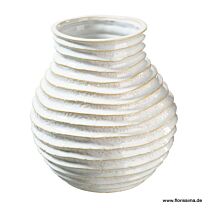 Keramik Vase Snow/Rille