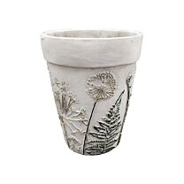 Zement Vase Farn/Dolden