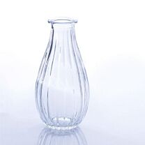 Glas Vase Rillenstruktur