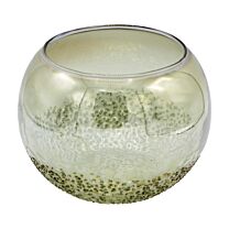 Glas Teelichtbecher Bubbles/bauchig