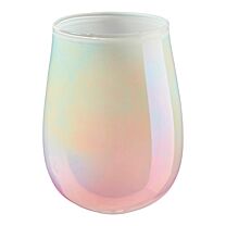 Glas Teelichtbecher Rainbow