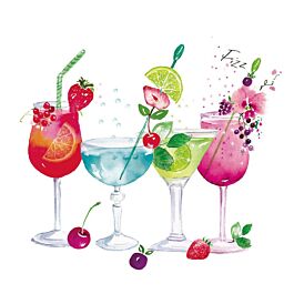 Serviette Cheers/Cocktail (20 Stück)