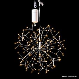 LED Sputnik Schneeflocke/Draht 