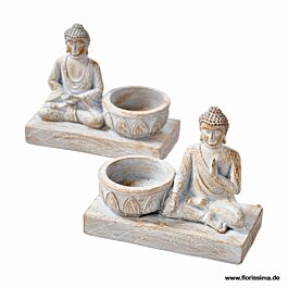 Resin Buddha Burma/Teelichthalter (2 Stück)