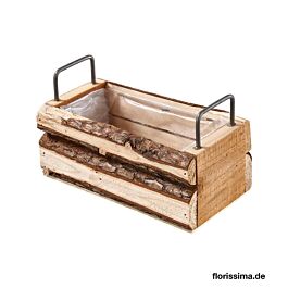 Holz Pflanzbox Metallhenkel (3 Stück)