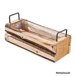 Holz Pflanzbox Metallhenkel (2 Stück)