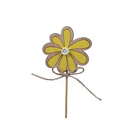 Holz Blume Knopf (8 Stück)