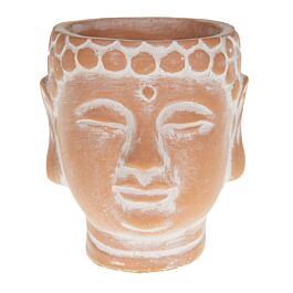 Keramik Übertopf Buddhakopf/Pflanzkopf (2 Stück)