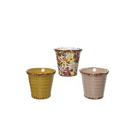 Keramik Übertopf Retro/Spring (9 Stück)