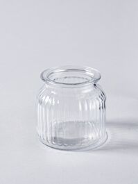 Glas Vase Rille/Pot (6 Stück)